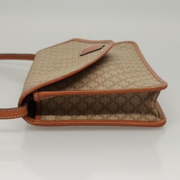 CELINE Macadam Canvas Shoulder Bag Beige Gold - Picture 5 of 13